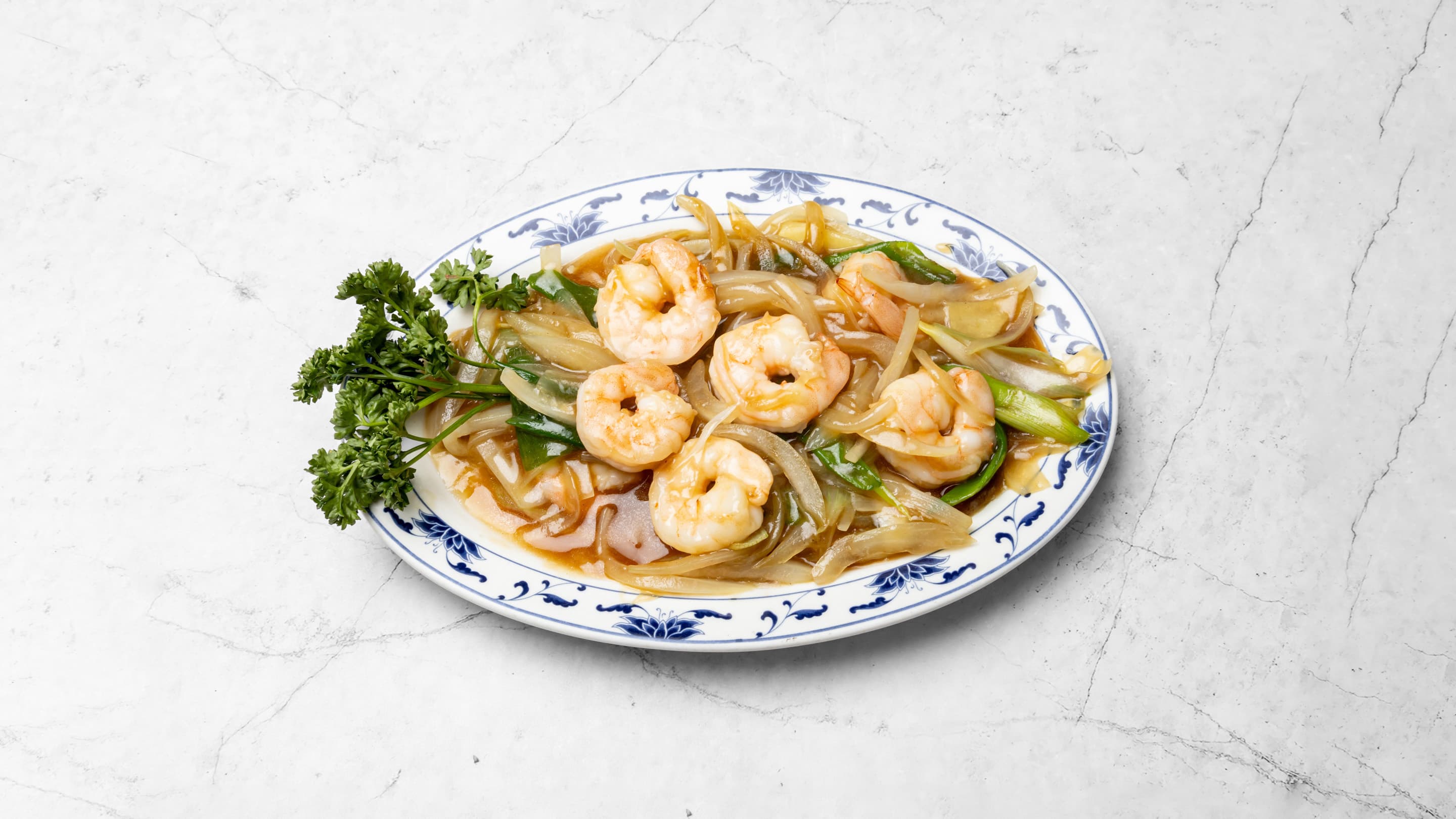 Ginger and spring onion prawn from New Wok's Cooking