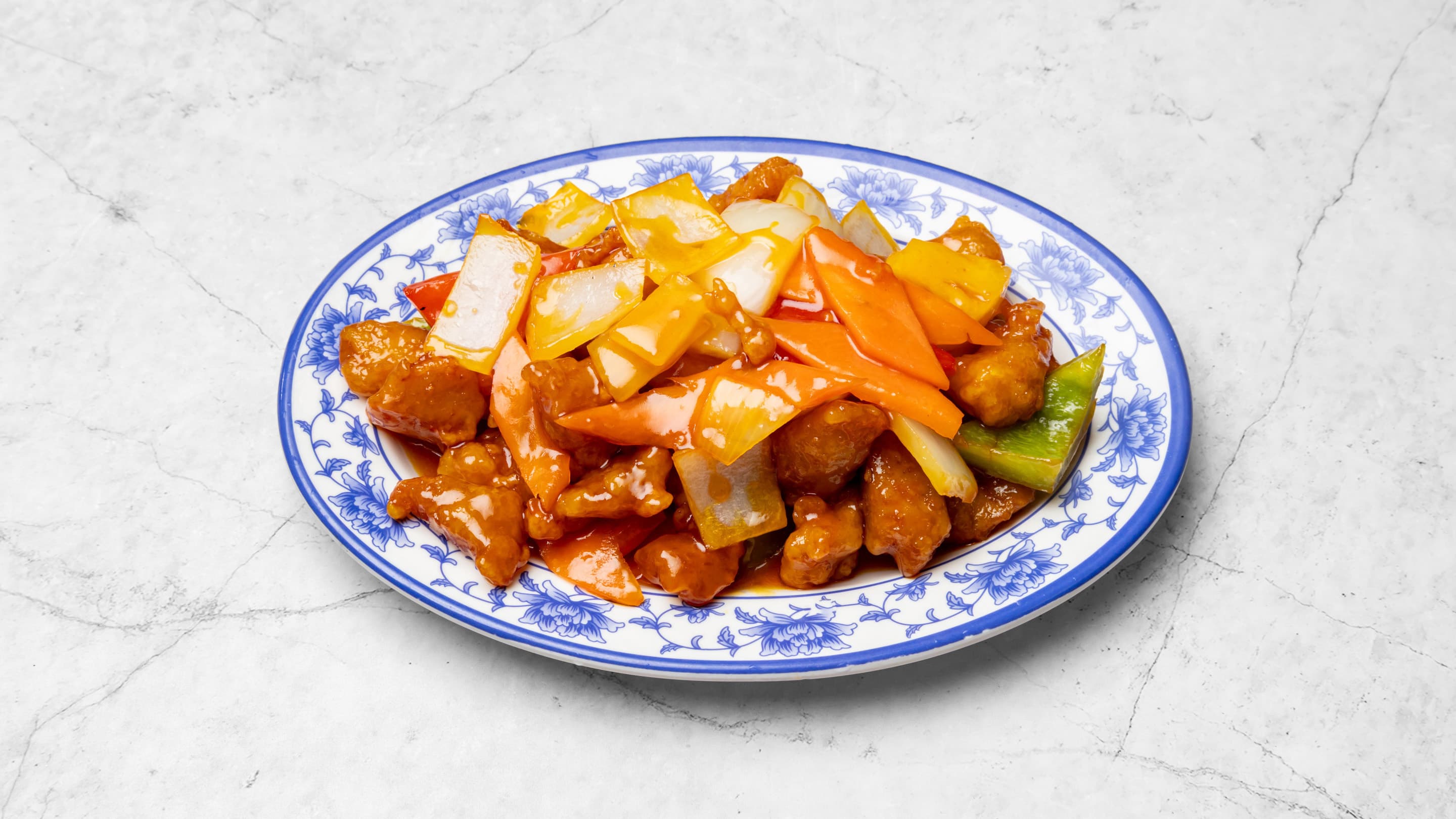 Sweet and Sour Chicken at New Wok's Cooking