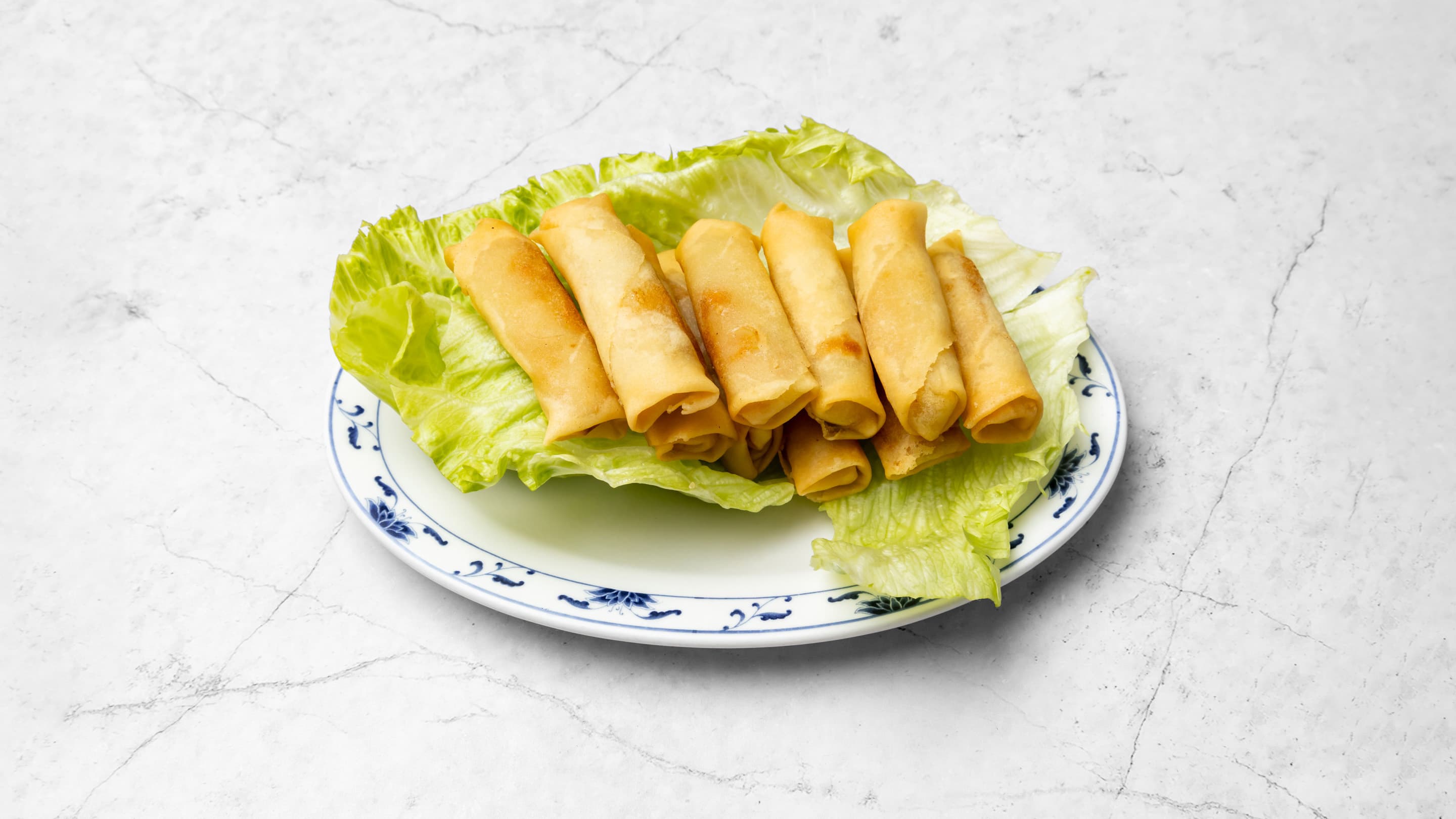 Vegetarian spring rolls from New Wok's Cooking