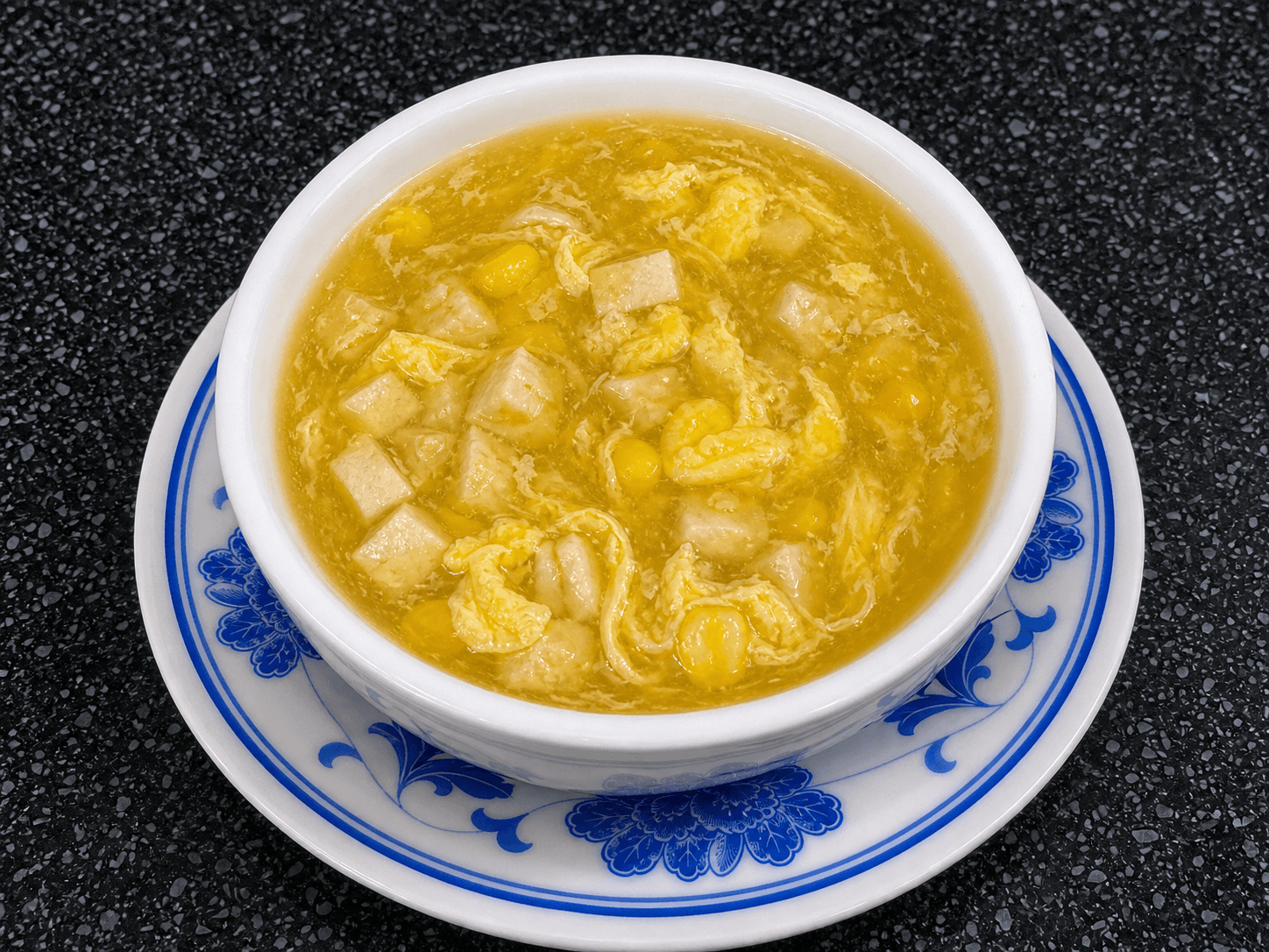 Chicken and sweetcorn soup at New Wok’s Cooking