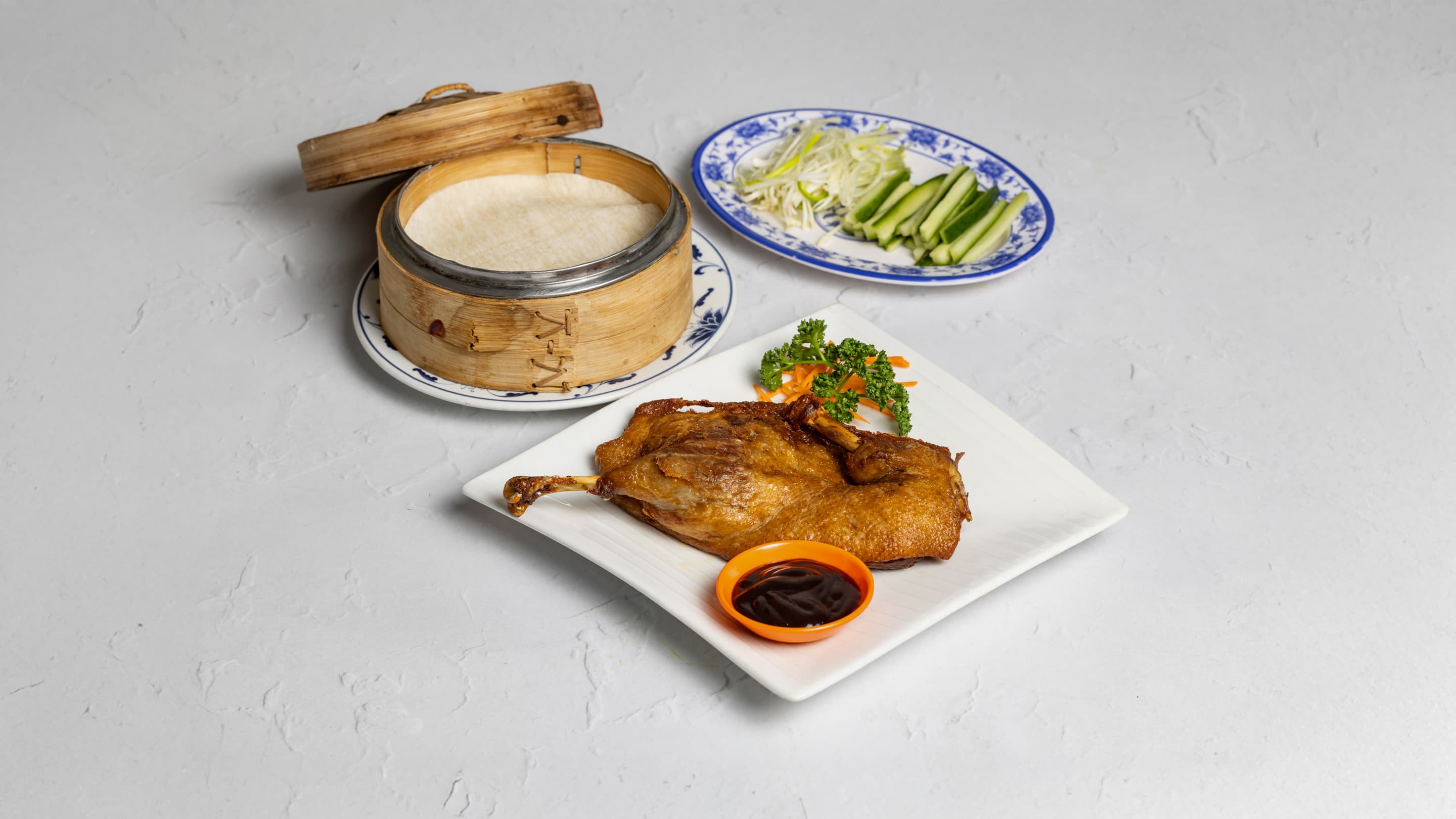 Crispy aromatic duck at New Wok’s Cooking