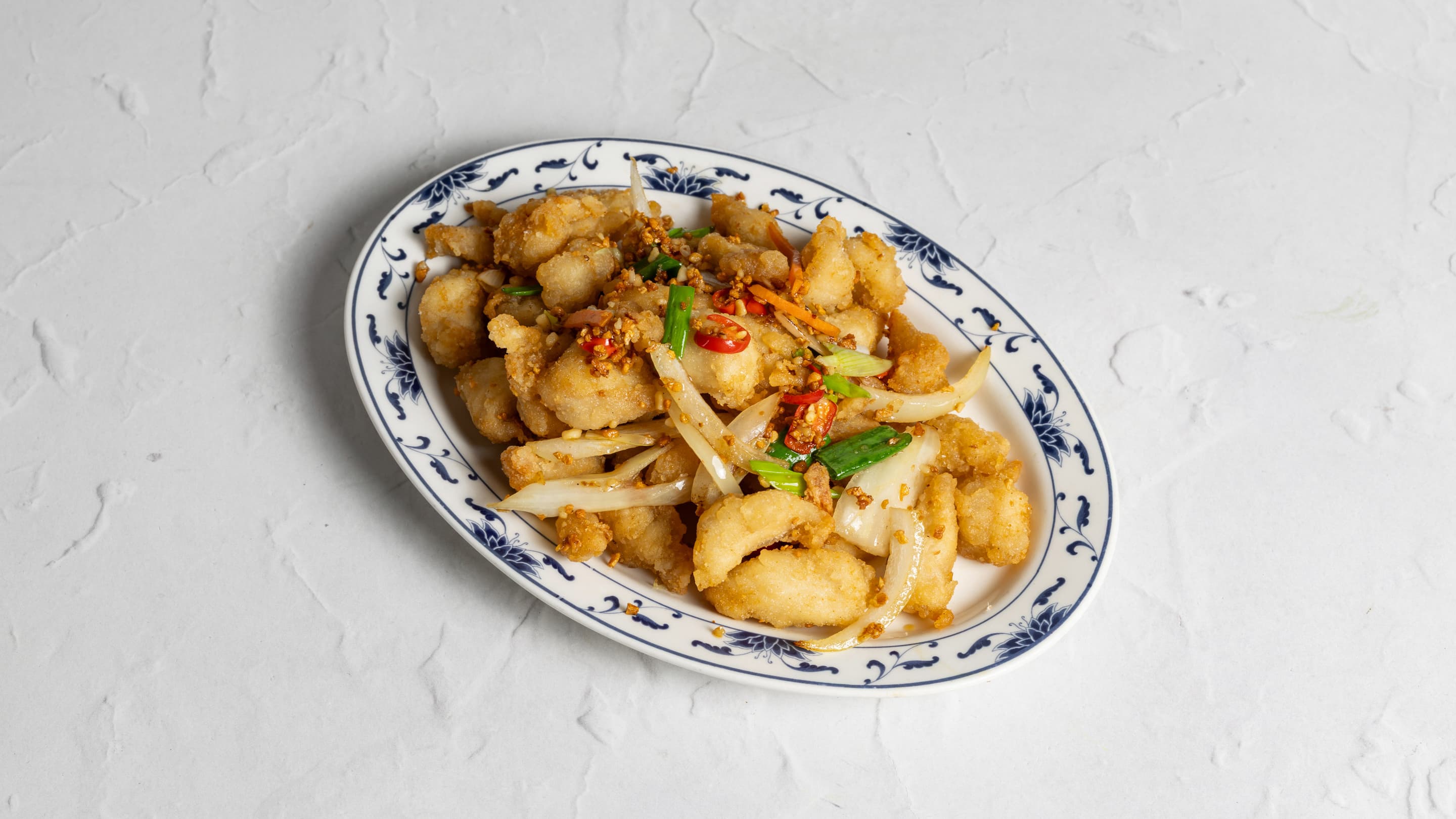 Chicken fillet with spicy salt and pepper at New Wok’s Cooking