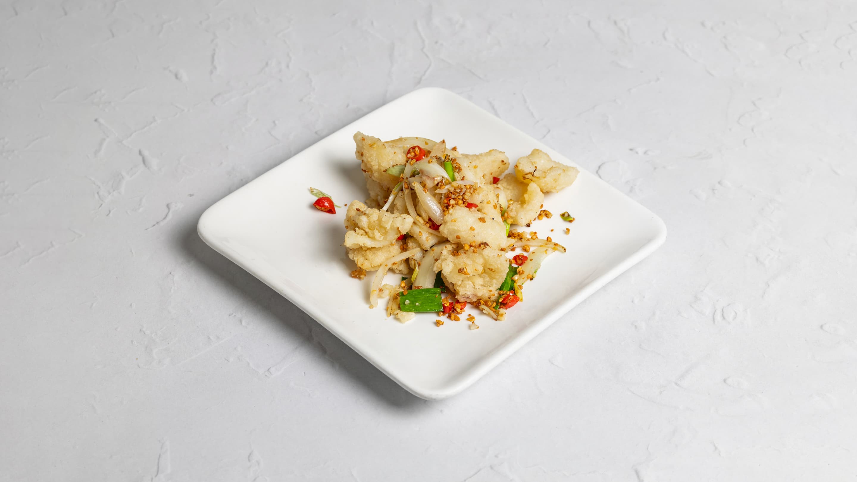 Squid with spicy salt and pepper at New Wok’s Cooking