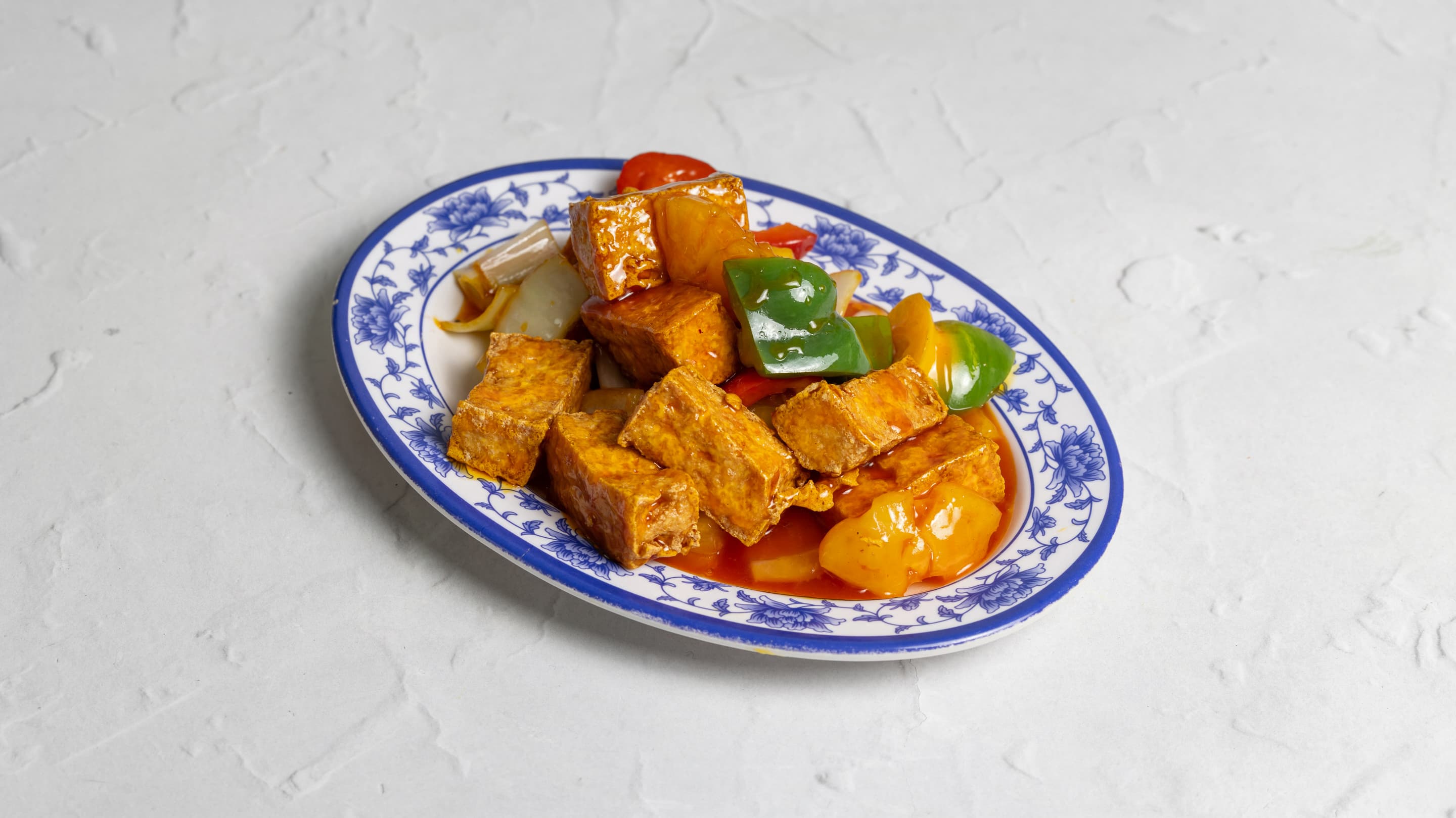 Sweet and sour tofu at New Wok’s Cooking